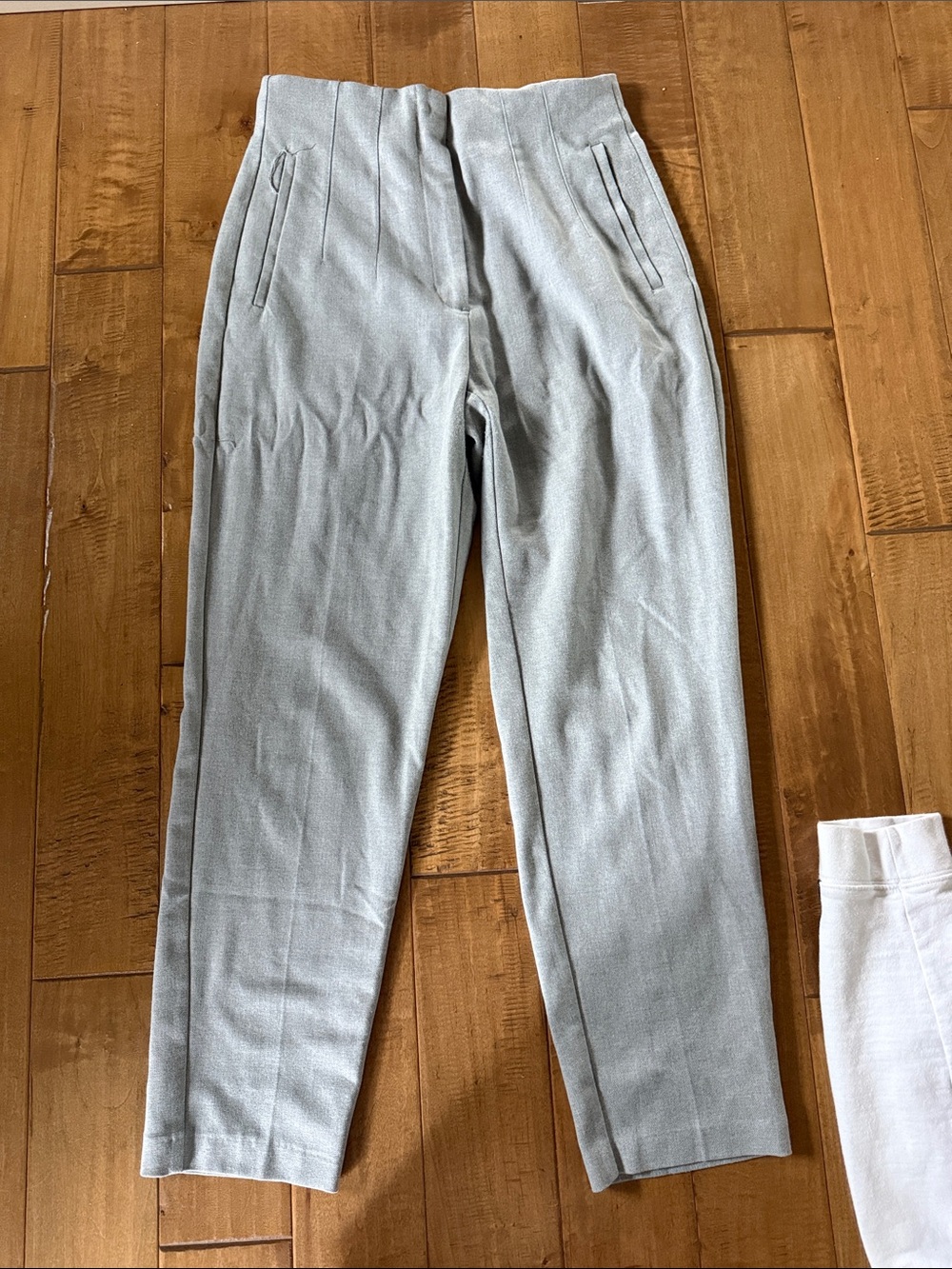 Women’s Light Gray Dress Pants - Tailored Straight Fit